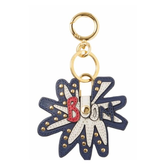 BURBERRY Leather Boom Lock Bag Charm Key Ring - Picture 1 of 6
